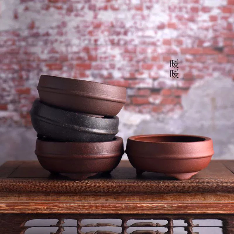 Bonsai Garden Table - وعاء بونساي دائري من السيراميك ،