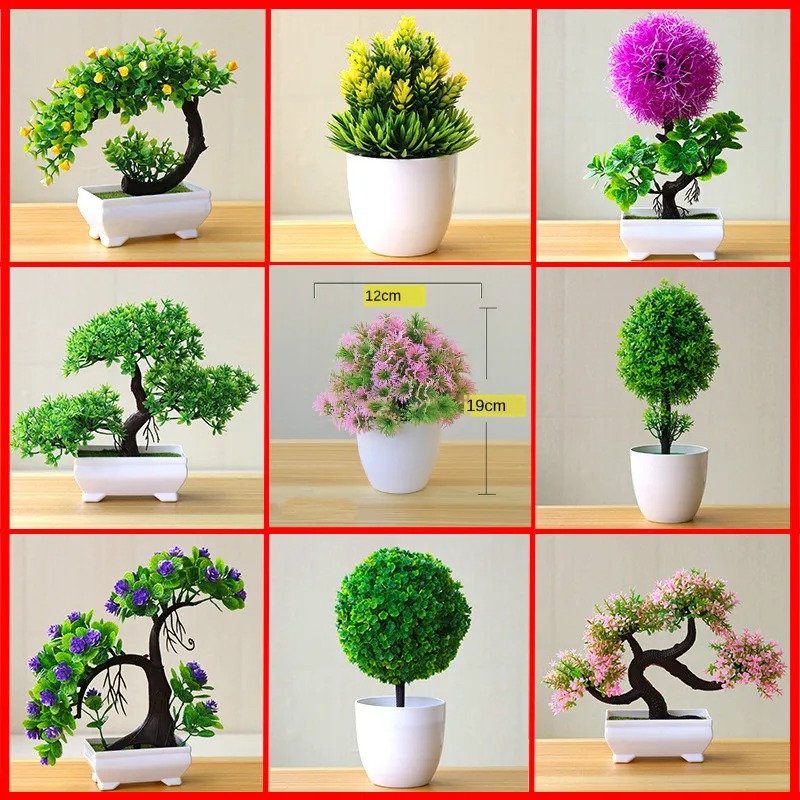 نباتات اصطناعية صغيرة في أصيص، - مراجعة Bonsai Garden Table وسعره